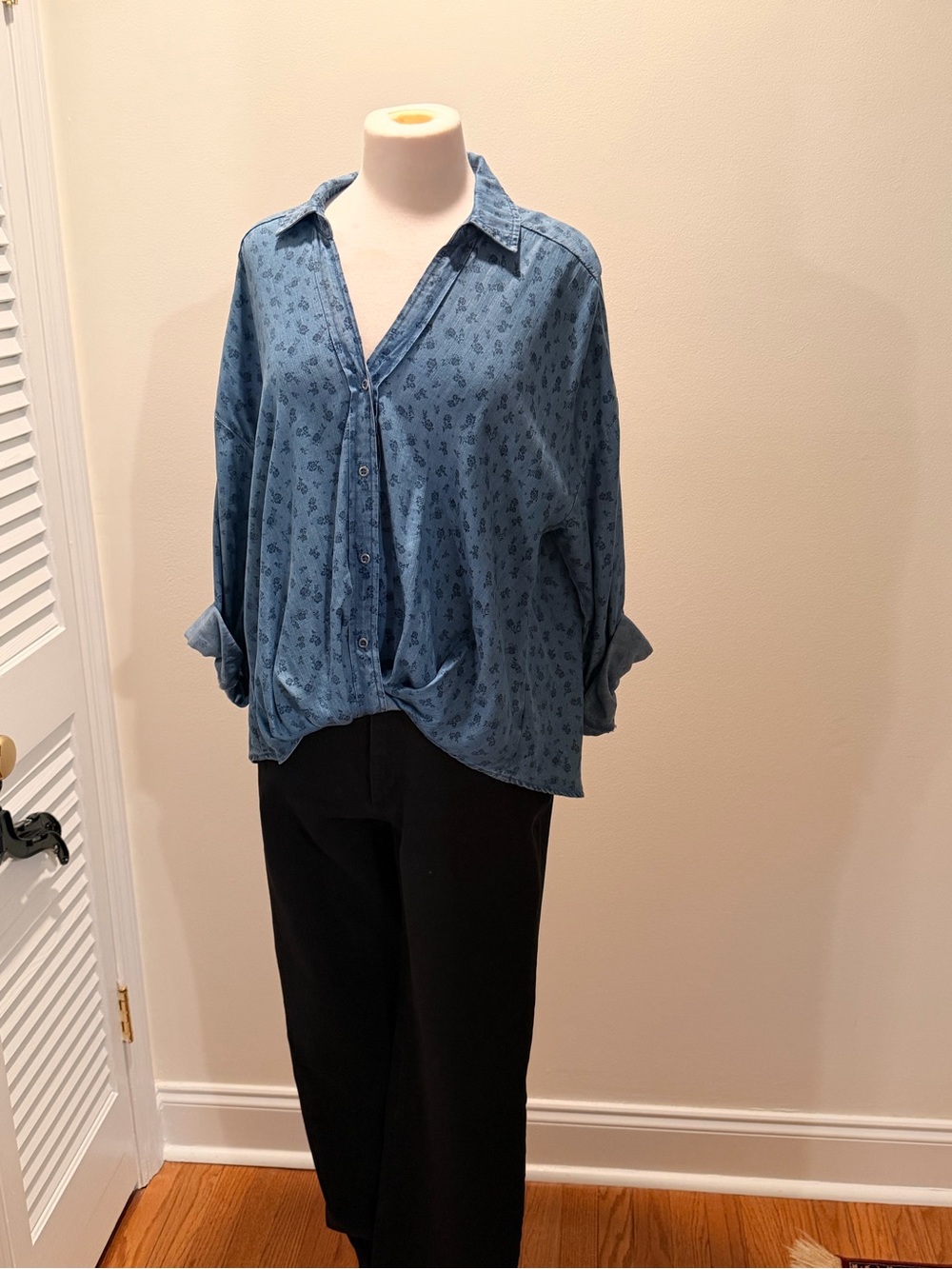 Saks Fifth Avenue Light Blue Printed Button-Down Shirt